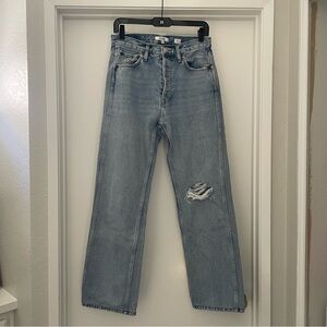 Re/Done Light Blue Straight Leg Jeans
